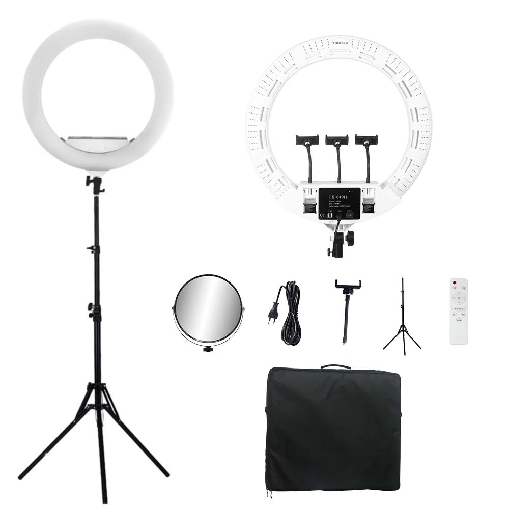 Yidoblo FS640II-Anneau lumineux LED avec trépied, lampe professionnelle de 22 pouces, 100W, pour maq