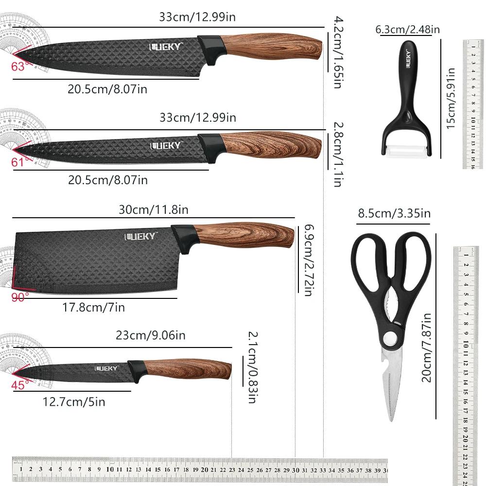 ZENG – ensemble de couteaux de cuisine, couteau de Chef tranchant en acier inoxydable, couperet, cis