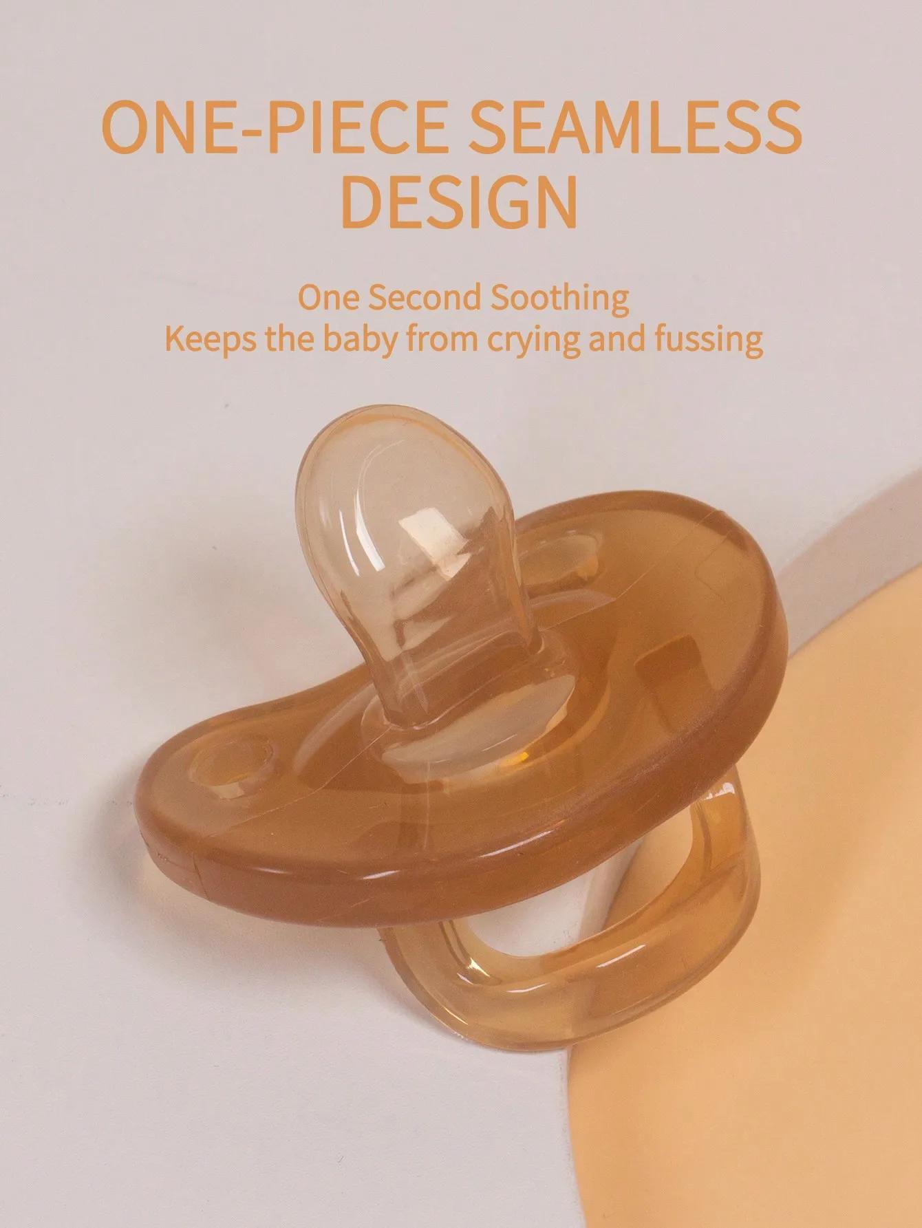 Sucette en Silicone pour bébé, 1 pièce, pour apaiser le sommeil nocturne, plat, doux et respirant, a