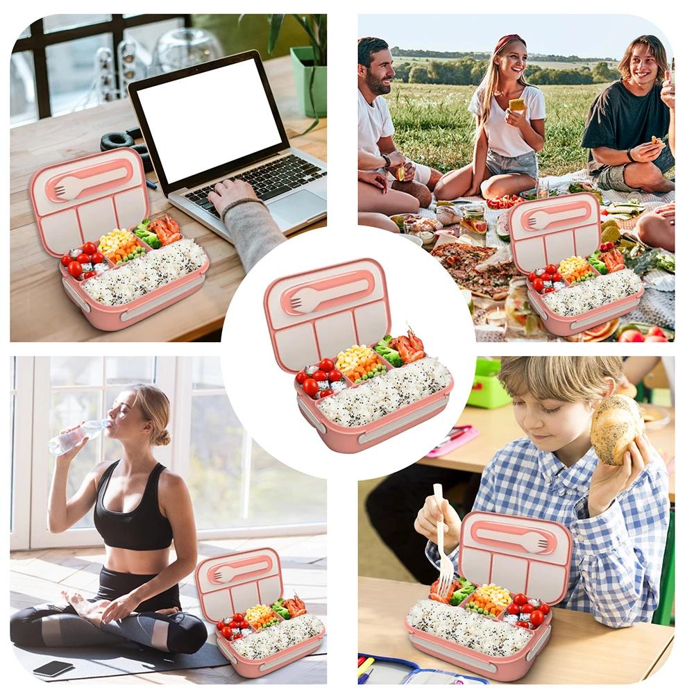 Boîte à lunch portable pour étudiants, 1 couche, peut être métropolitaine au micro-ondes, étanche, p