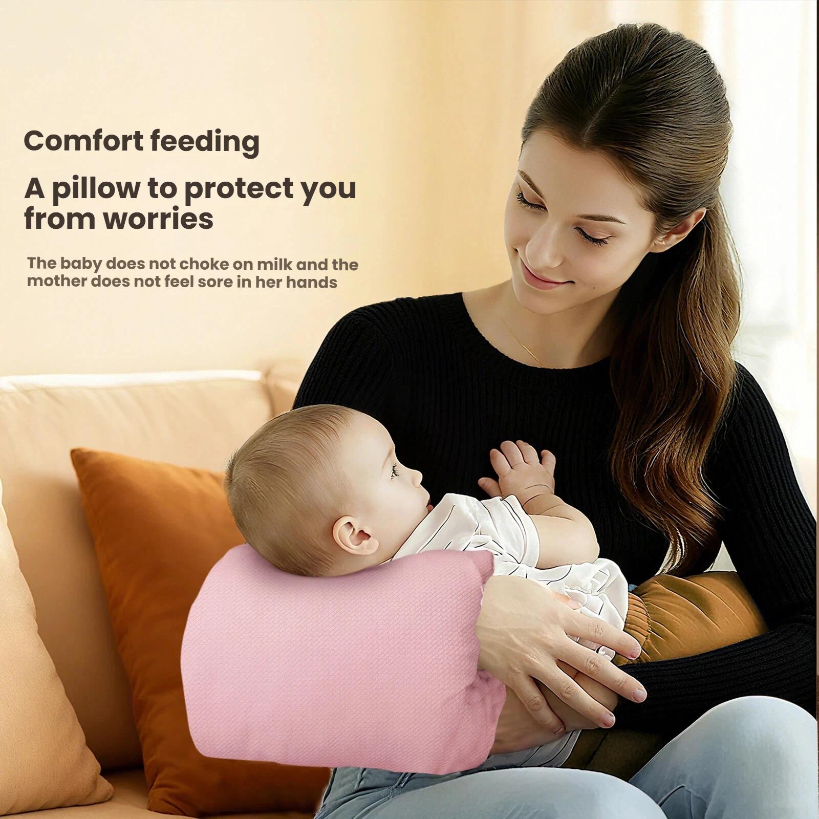 Oreiller d'allaitement doux et en peluche pour bébé, avec bras chauds, parfait pour l'allaitement pe