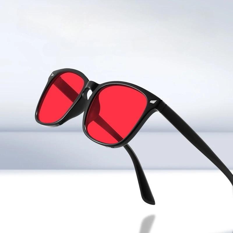 VIVIBEE classique rouge lentille bleu lumière bloquant lunettes carré hommes meilleur sommeil Anti f