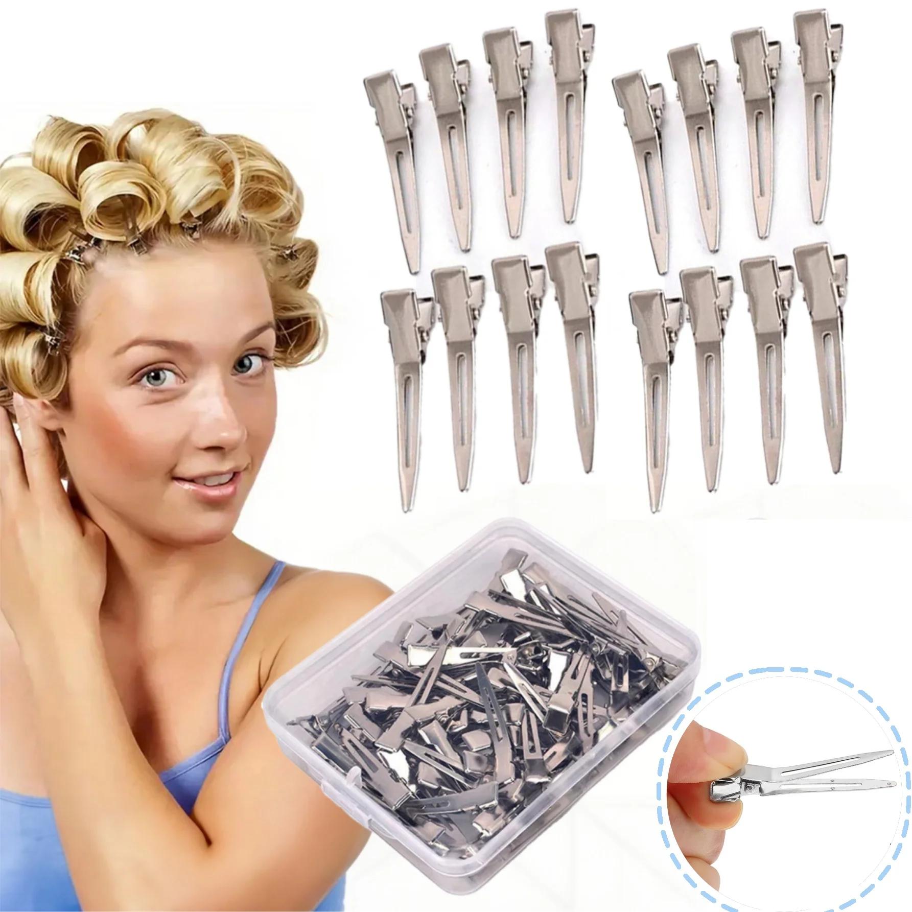 20-50pc dames Salon fixe pince à cheveux métal argent sans couture épingle à cheveux 4.5cm élégant r