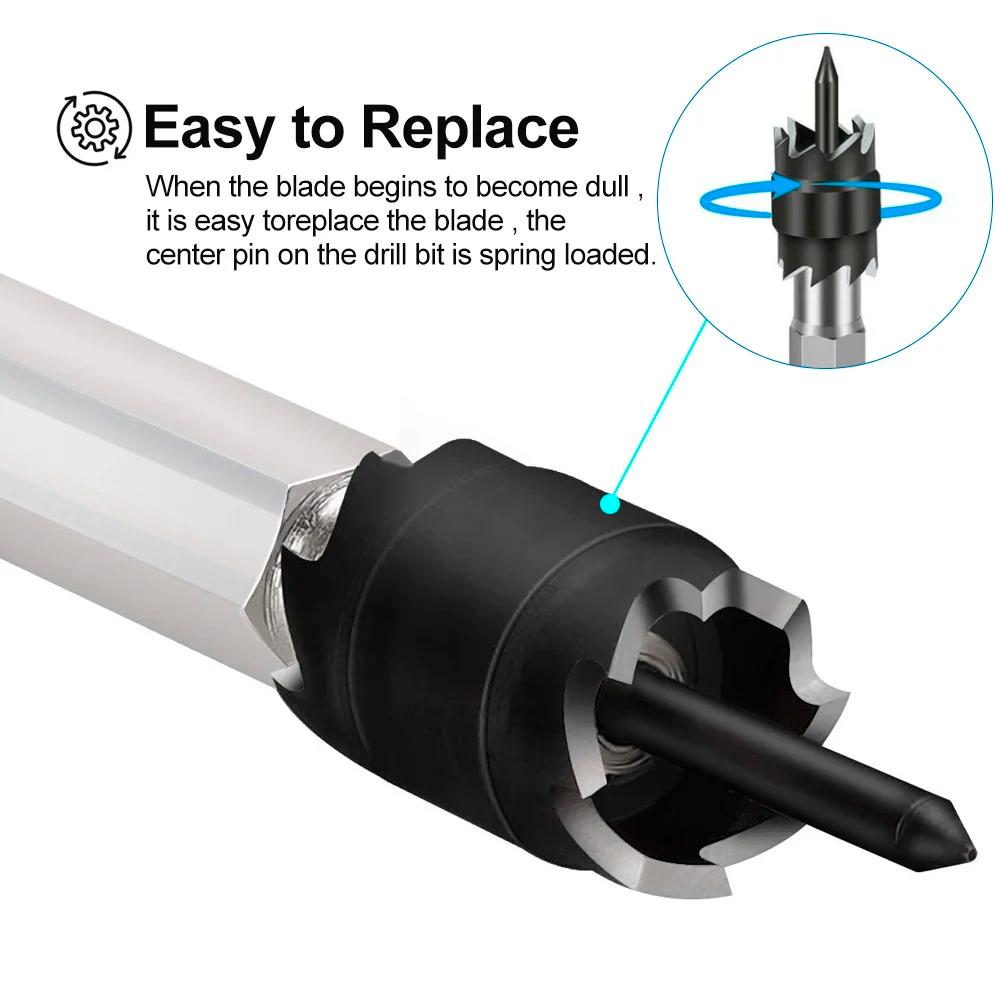 Foret dissolvant de soudure par points, pointe en carbure Double face, séparateur en acier inoxydabl