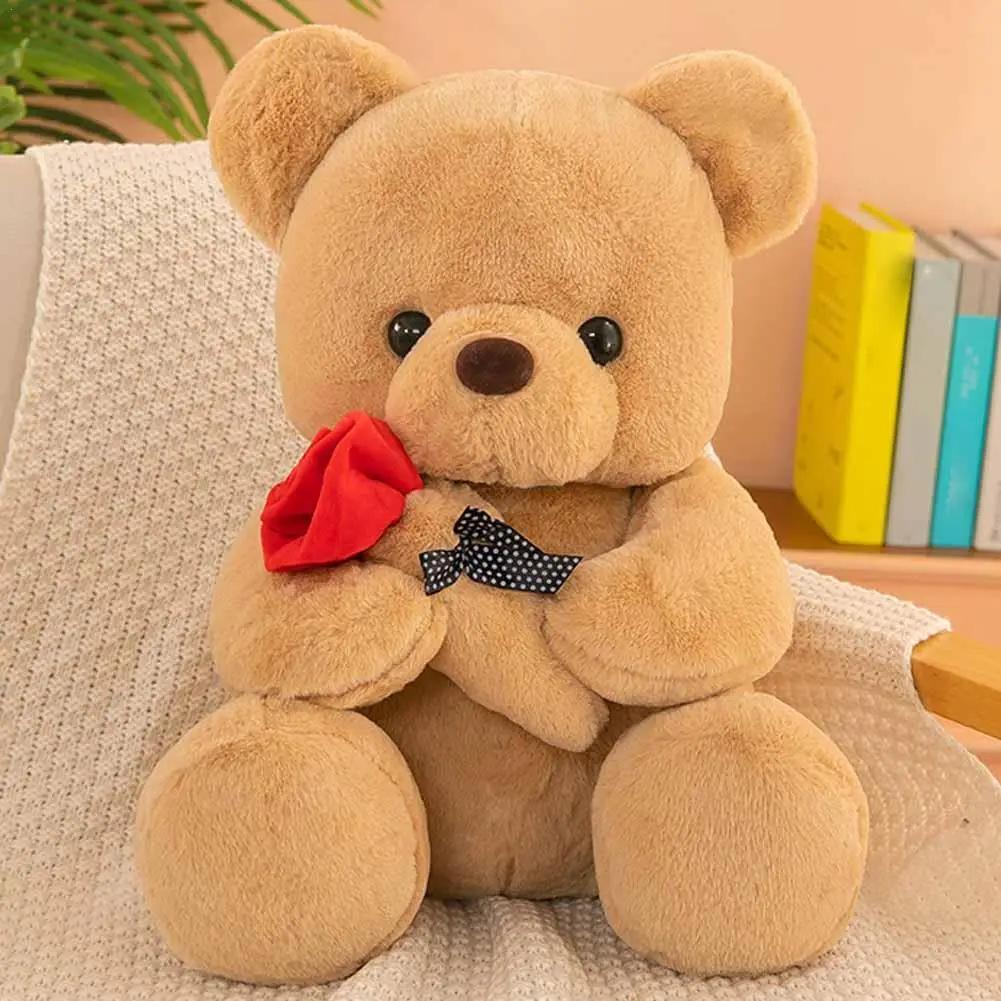 Ours en peluche Kawaii pour cadeau de saint-valentin, 25cm, Animal en peluche, poupée ours Rose, cad