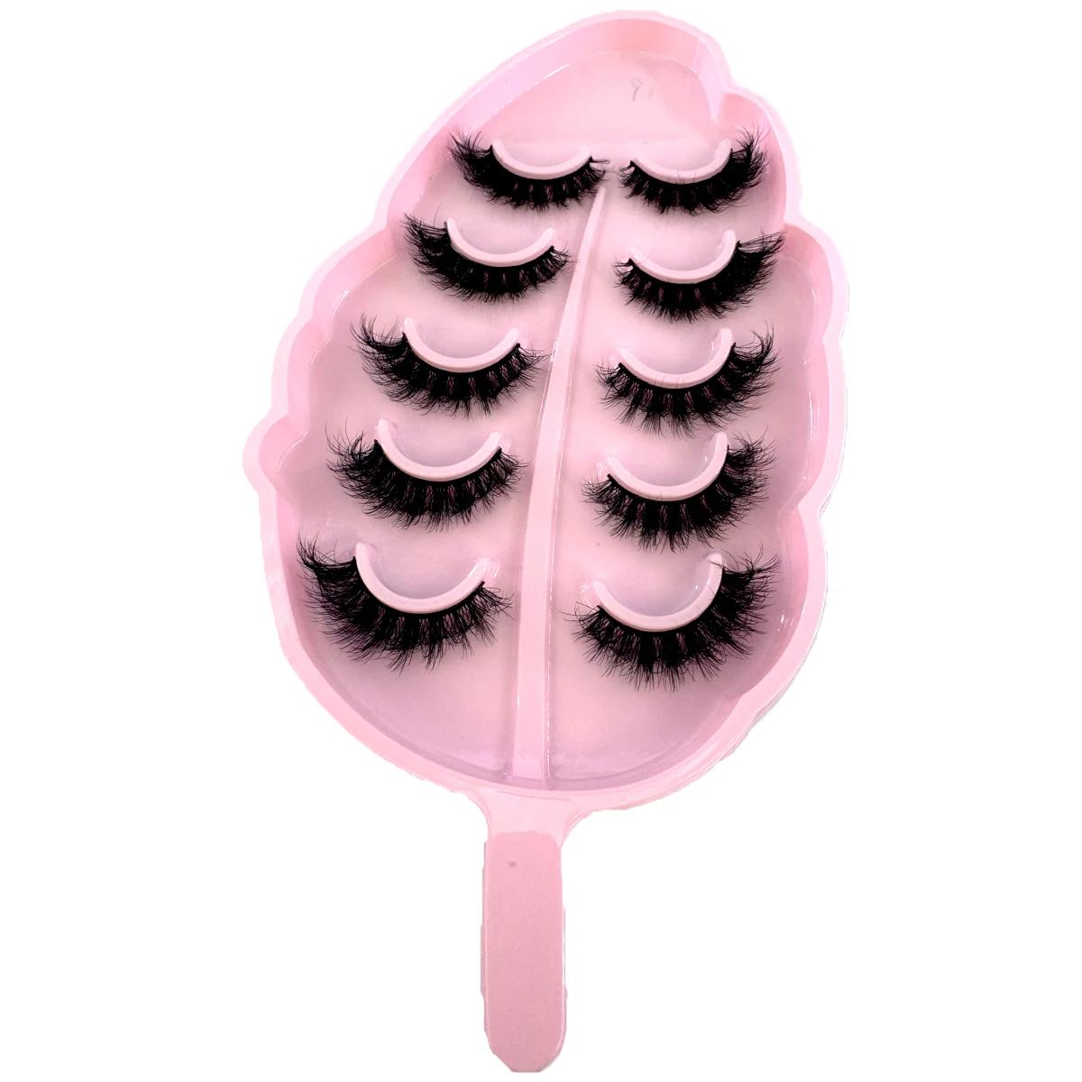 5 paires de cils en vison faux cils naturels/épais longs cils doux moelleux vaporeux 3D cils Extensi