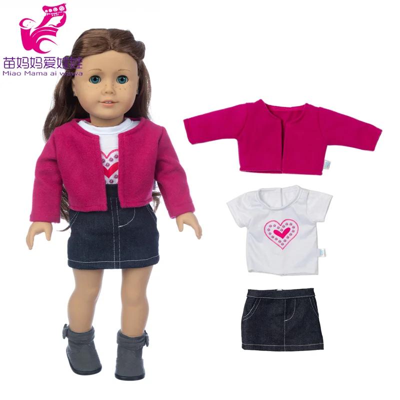 Vêtements de poupée pour fille de 18 pouces, manteau d'hiver, veste de poupée pour bébé de 43cm, ten