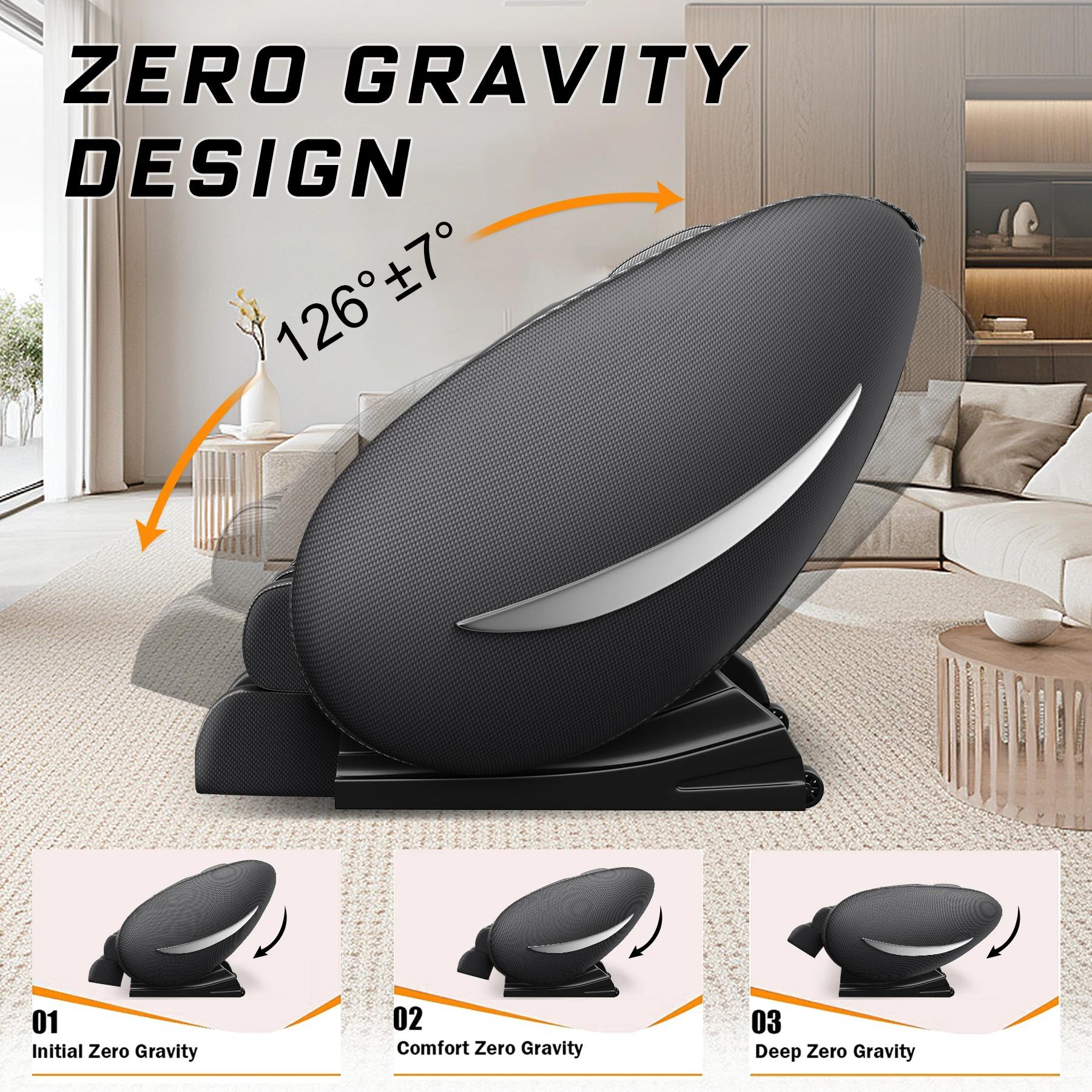 Fauteuil de massage inclinable avec zéro gravité, fauteuil de massage complet du corps avec chauffag