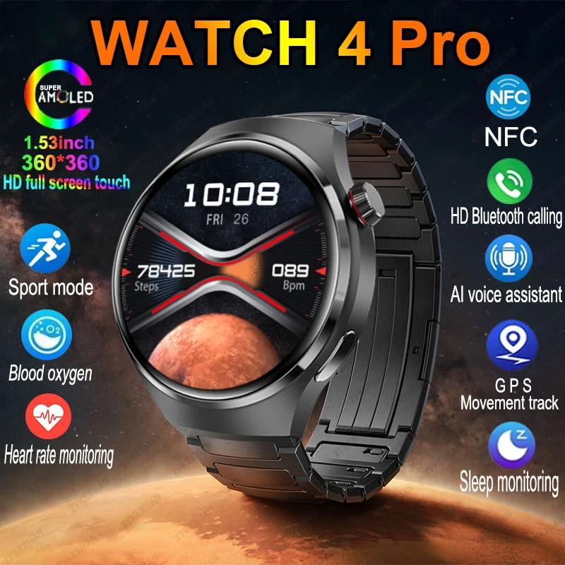 2025 nouvelle montre 4 Pro homme femme montre intelligente Bluetooth appel GPS NFC fréquence cardiaq