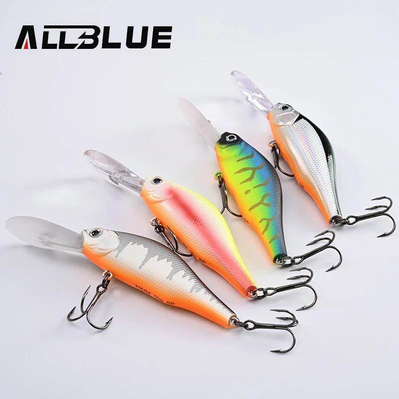 ALLBLUE – leurre de pêche professionnel HUNCH 70SP DR, avec Wobbler en suspension, profondeur de 1.5