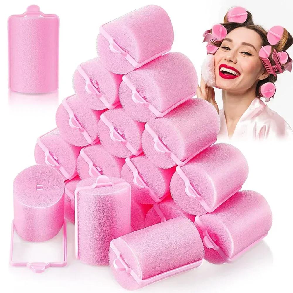 10 pièces éponge douce mousse coussin bigoudis bigoudis dormir bigoudis Kit de coiffure bricolage ma