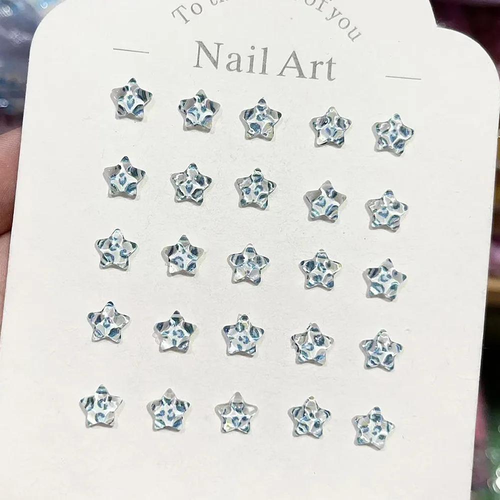 30/50/100 pièces imprimé léopard étoile glace résine transparente bricolage Nail Art décorations por