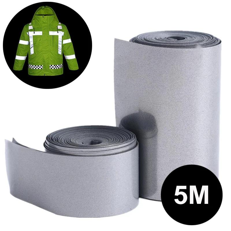 Autocollant de bande réfléchissante de 5M, Film de transfert de chaleur hautement réfléchissant, sac