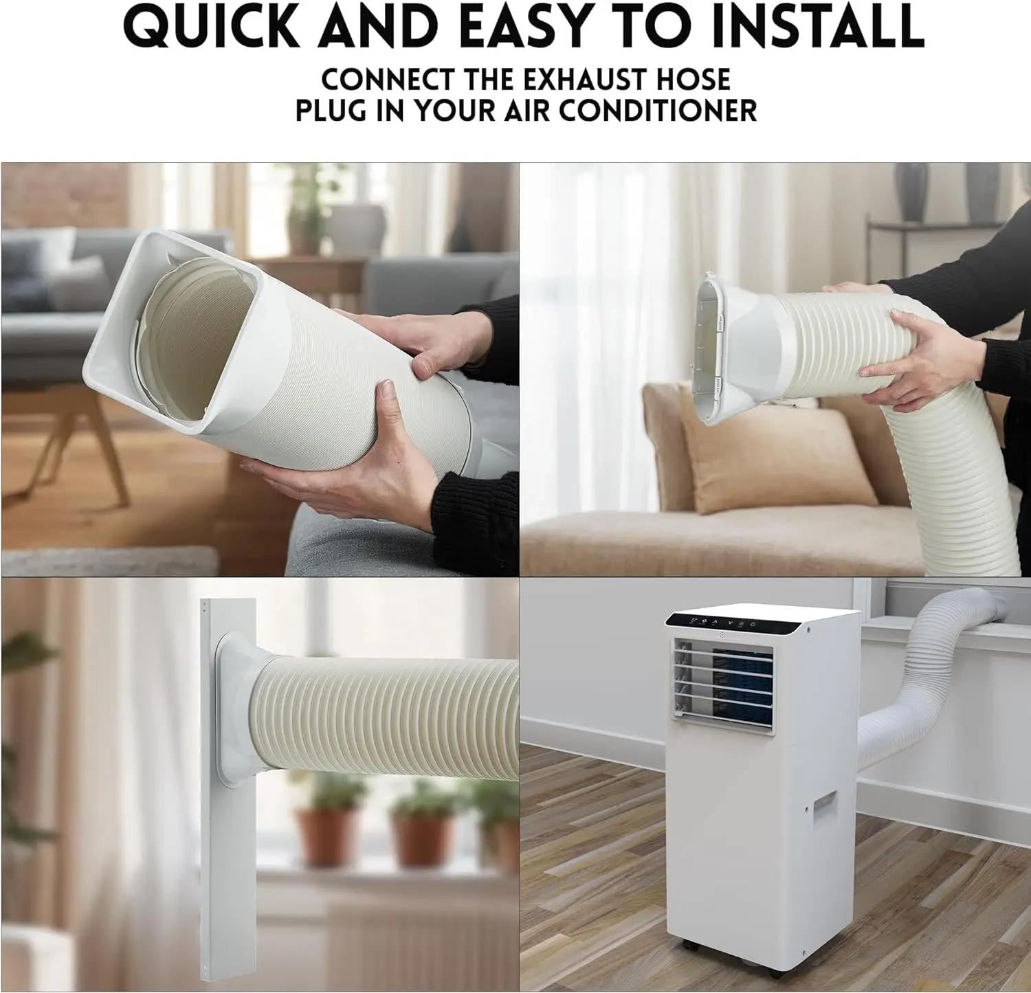 Climatiseur portable 8500 BTU avec télécommande à écran LCD, refroidissement AC jusqu'à 350 pieds ca