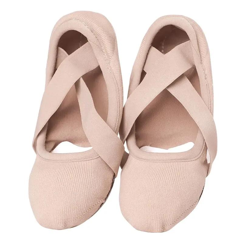 Femme chaussures de Ballet ballerines chaussures enfants pantoufles de danse filles élastique doux c