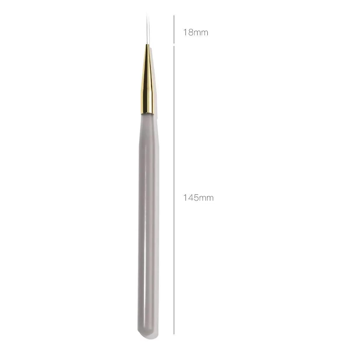 Ensemble de pinceaux professionnels pour Nail Art, 5 pièces, pinceaux à ongles à lignes fines, pince