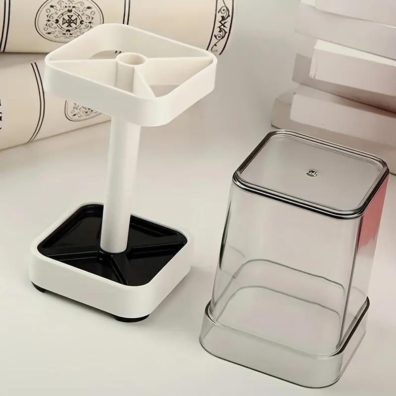 1 porte-brosse à dents avec tasse de bain de bouche, boîte de rangement organisateur de brosse à den