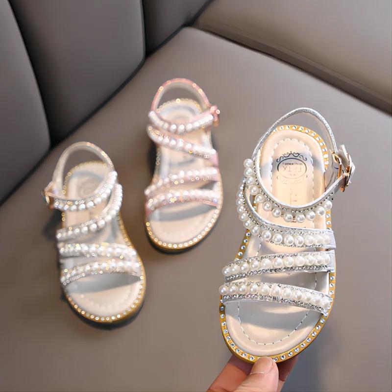 Fille sandales été mode enfants bébé filles Bling strass princesse unique sandales pour petite grand