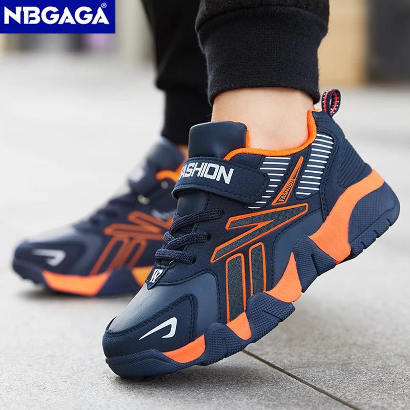 Baskets décontractées en cuir pour enfants, chaussures de tennis, chaussures de marche, chaussures d