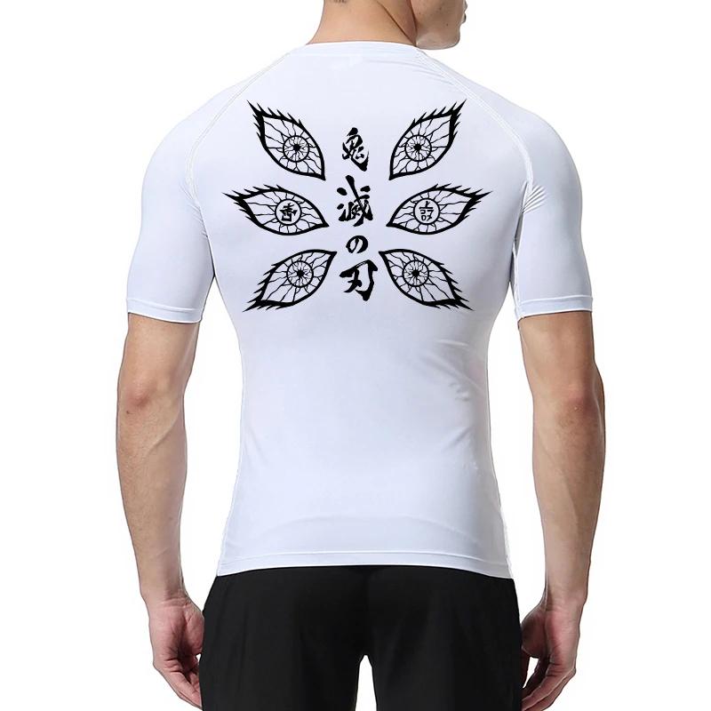 Chemise de Compression à imprimé graphique pour hommes, T-Shirt d'entraînement de gymnastique, de co