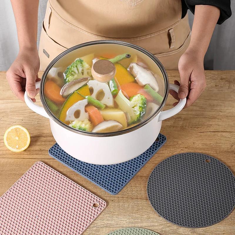 Tapis en Silicone multifonction résistant à la chaleur, 2/4 pièces, sous-verres pour tasses de boiss