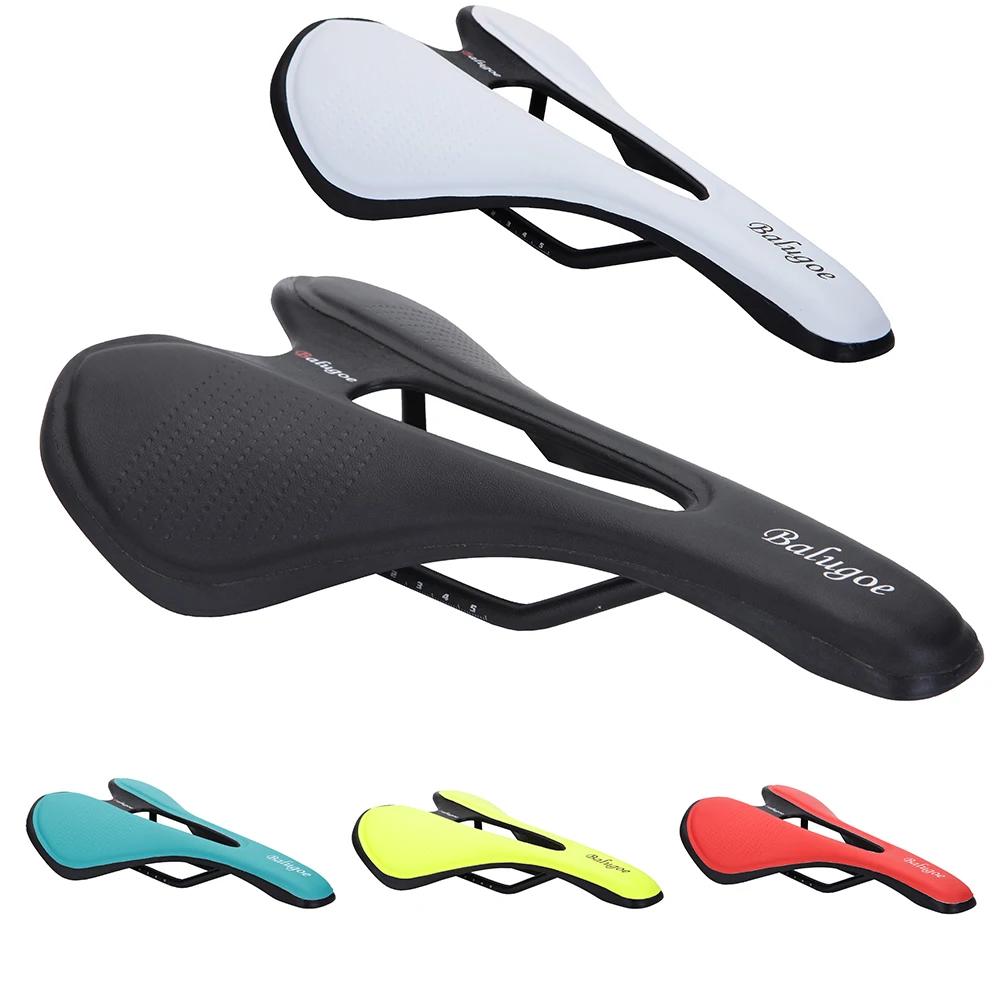 Selle de vélo vtt montagne route siège de vélo en cuir PU rempli de Gel coussin de cyclisme conforta