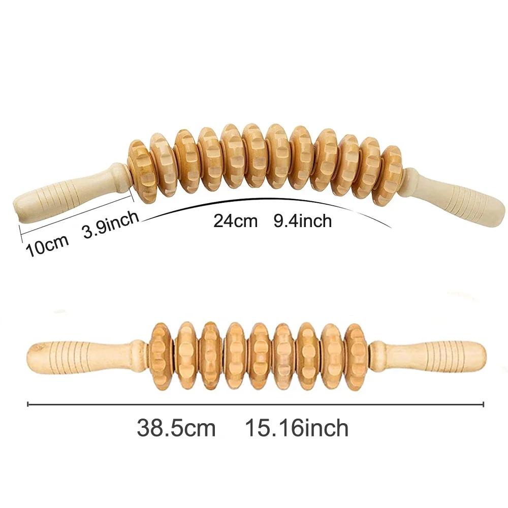 Rouleau en bois pour la Cellulite du ventre, outils de Massage thérapeutique en bois pour la mise en
