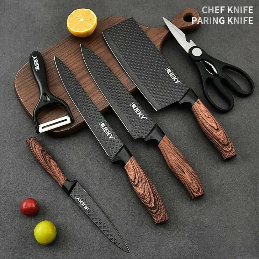 ZENG – ensemble de couteaux de cuisine, couteau de Chef tranchant en acier inoxydable, couperet, cis