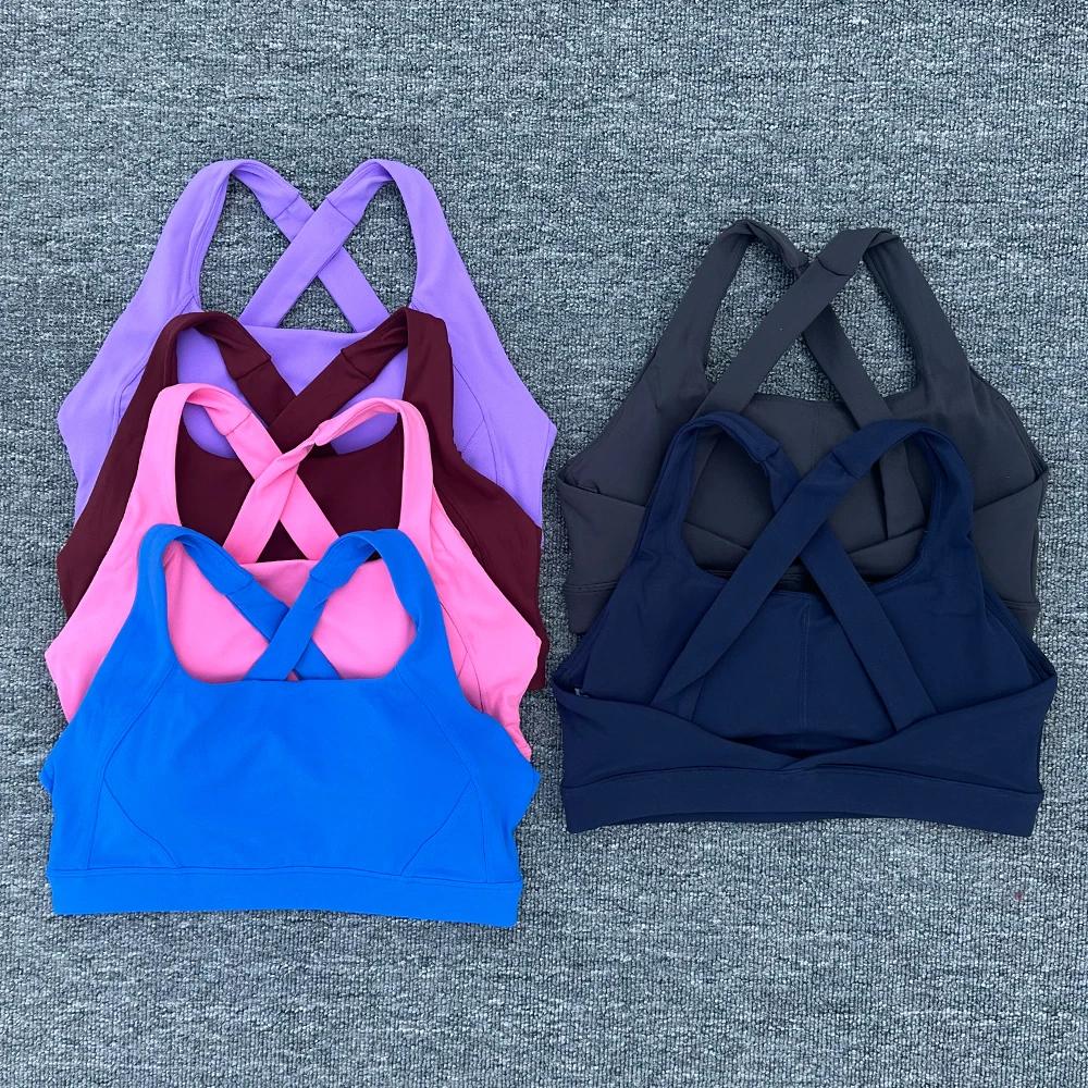 Femmes sport soutien-gorge croix haut de sport femmes formation course Yoga soutien-gorge Stretch fe