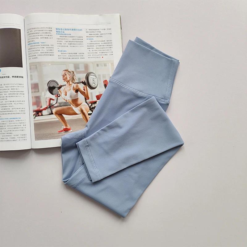 Pantalons de yoga nus taille haute pour femmes portant un ajustement serré levage des hanches Leggin