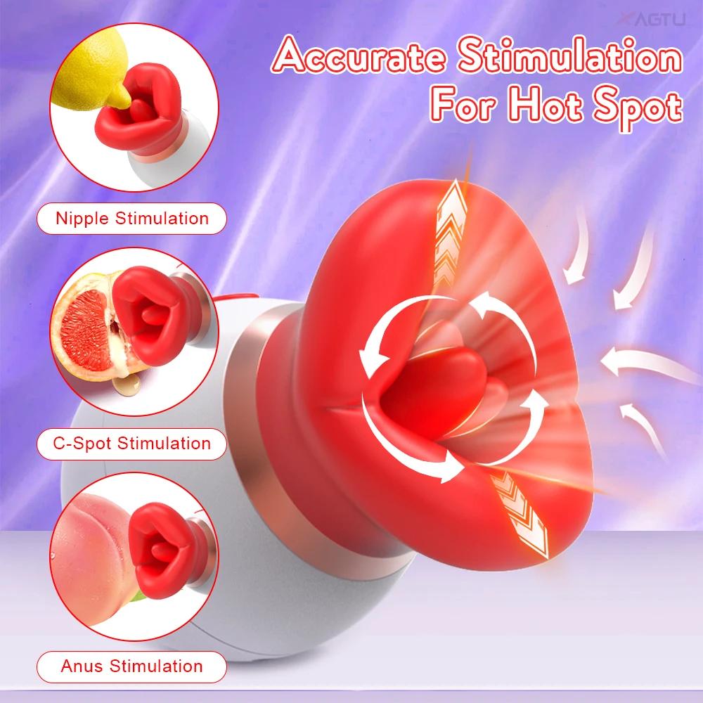 Vibromasseur à Succion pour Femme, Léchage de Langue, Ventouse de Clitoris, Continents Oraux Féminin
