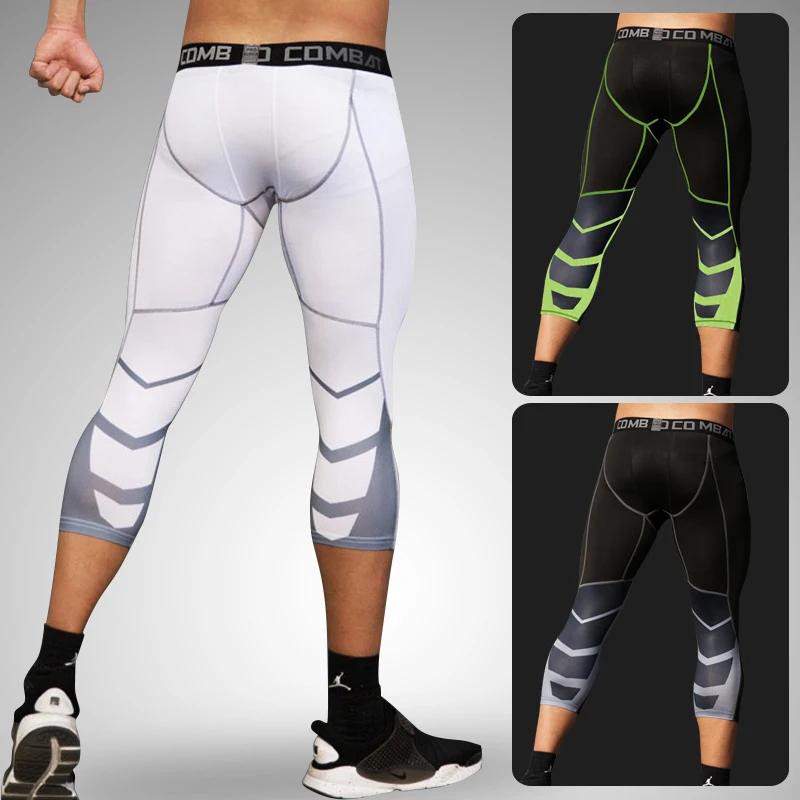 Pantalon court de sport pour hommes, Leggings de course, de gymnastique, de jogging, à Compression é