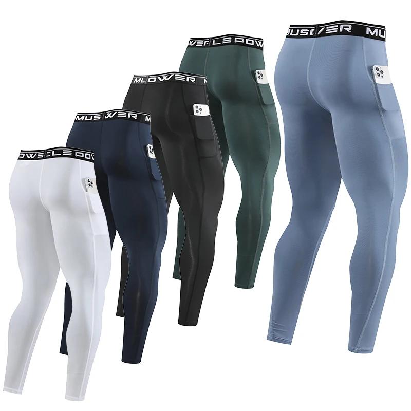 Gym hommes Fitness course pantalons de Sport athlétisme Leggings serrés Joggings maigre Yoga pantalo