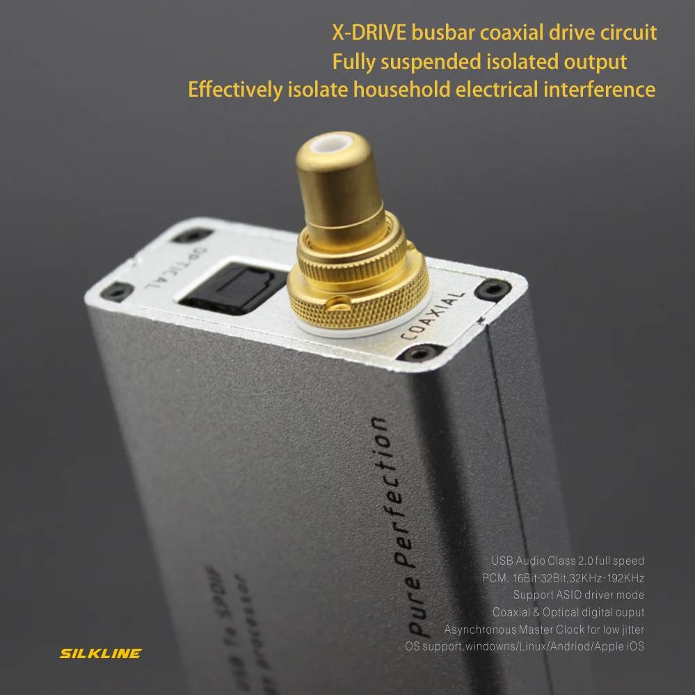 Carte son HD audiophile USB/interface numérique XMOS 32/192K, haute résolution externe HD USB vers r