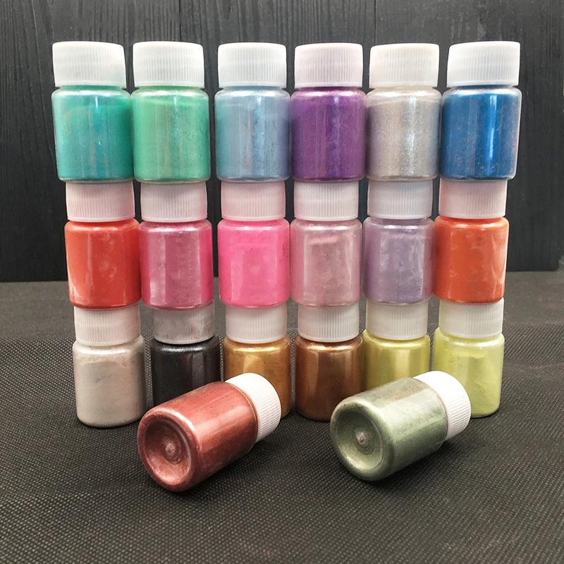10g caméléon Mica perle ongles paillettes poudre haute brillance néon poudre Fine aurore nacré manuc