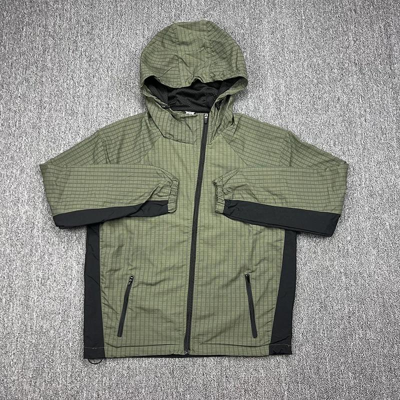 Veste d'extérieur toutes saisons de qualité supérieure coupe-vent avec doublure en maille bleu-vert 
