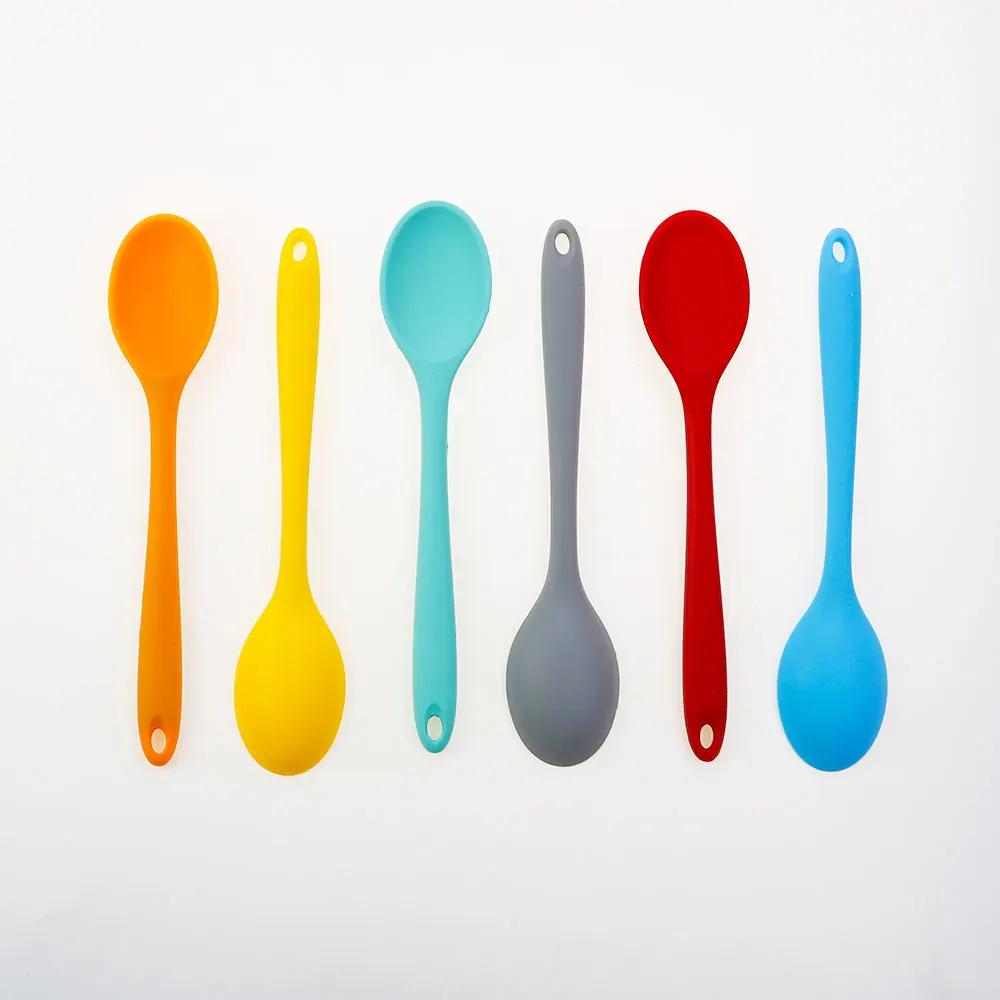 Silicone world Cuillère en silicone Cuillères à soupe mixtes Louche de mélange de cuisine Ustensiles