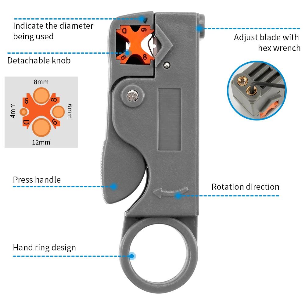 Pince à dénuder, outils de câbles métalliques de décantation, dénudeur, clé hexagonale en acier inox