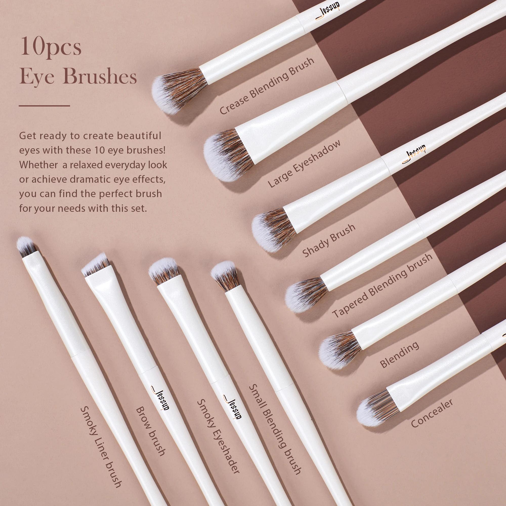 Jessup ensemble de pinceaux de maquillage, 4-14 pièces pinceaux de maquillage, fond de teint synthét