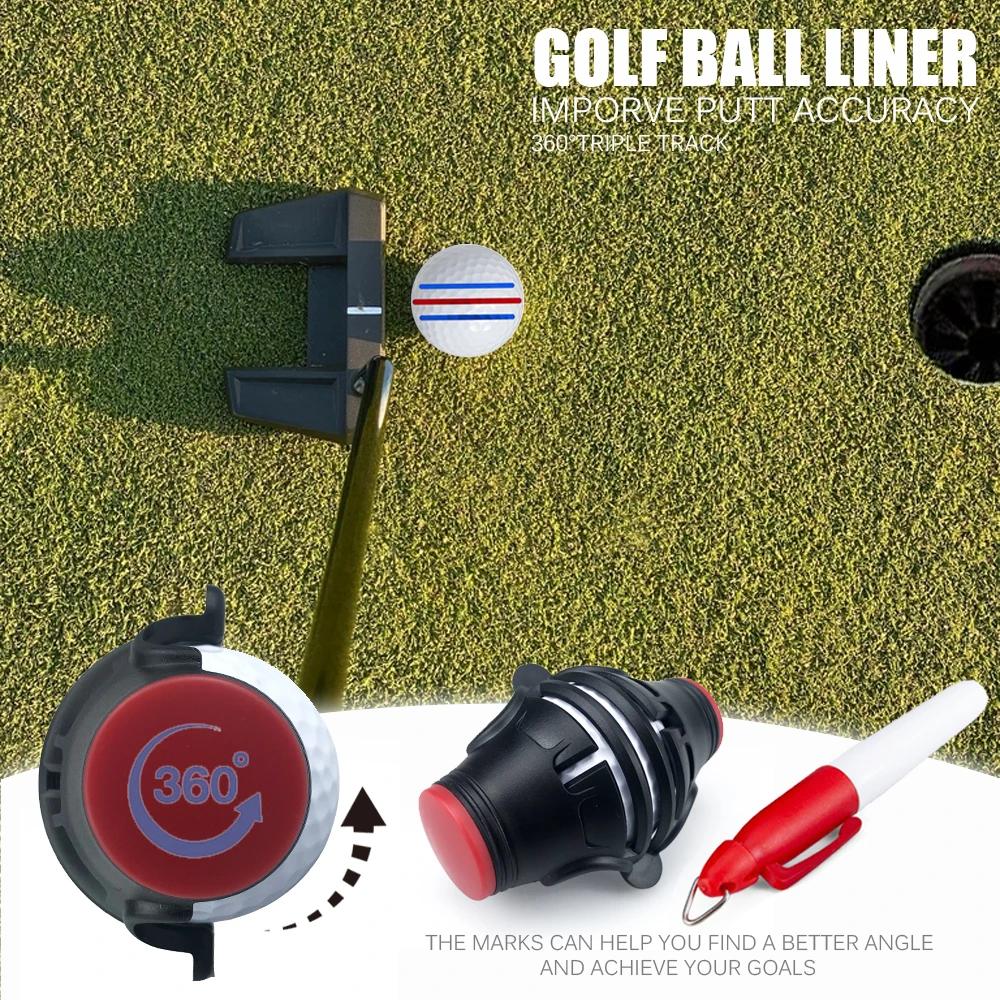 Marqueur de doublure de balle de Golf rotatif à 360 degrés, modèle de marqueur, stylo de positionnem
