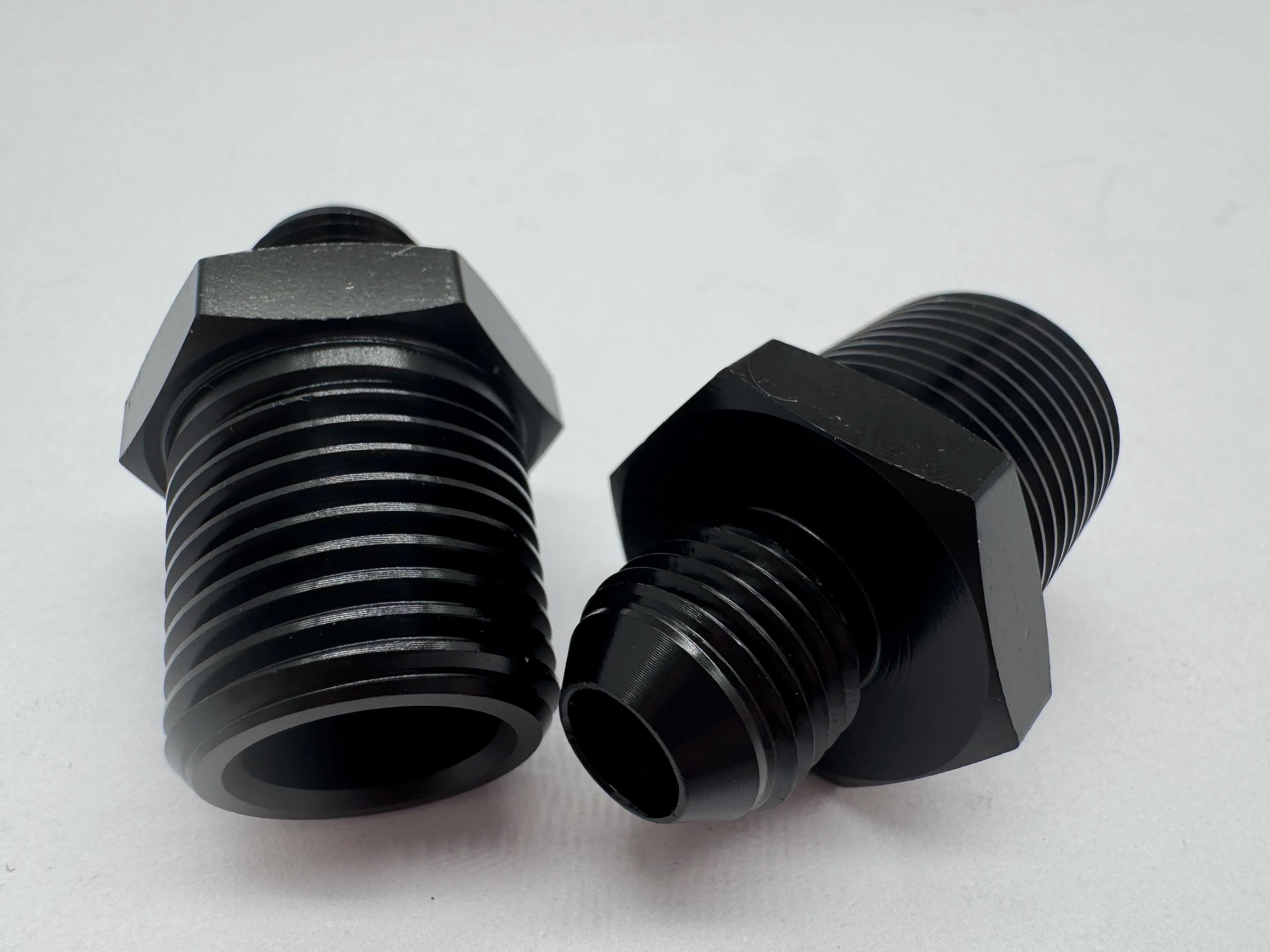 Adaptateur d'union en aluminium avec filetage mâle NPT 6AN AN-6 à 1/2 pouces, connecteur de refroidi