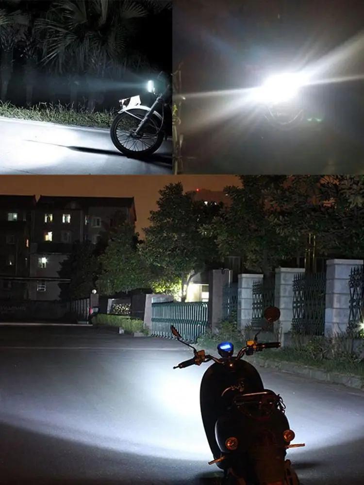 Ampoules LED H6 BA20D pour moto et scooter, 2 côtés COB, lampe Hi Lo, phares antibrouillard, lampe b