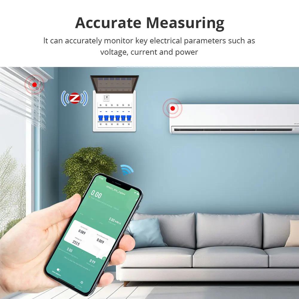 Zemismart Zigbee WiFi 63A MiNi compteur d'énergie capteur de moniteur électrique fonctionne avec Tuy