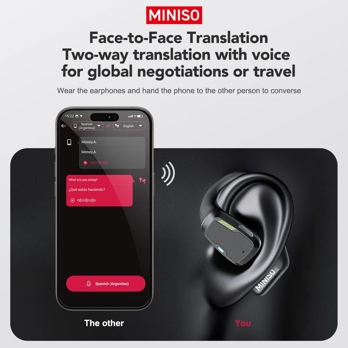 Traducteur écouteur MINISO M98 AI casque sans fil bureau Chat casque ASMR casque bricolage APP AI ca