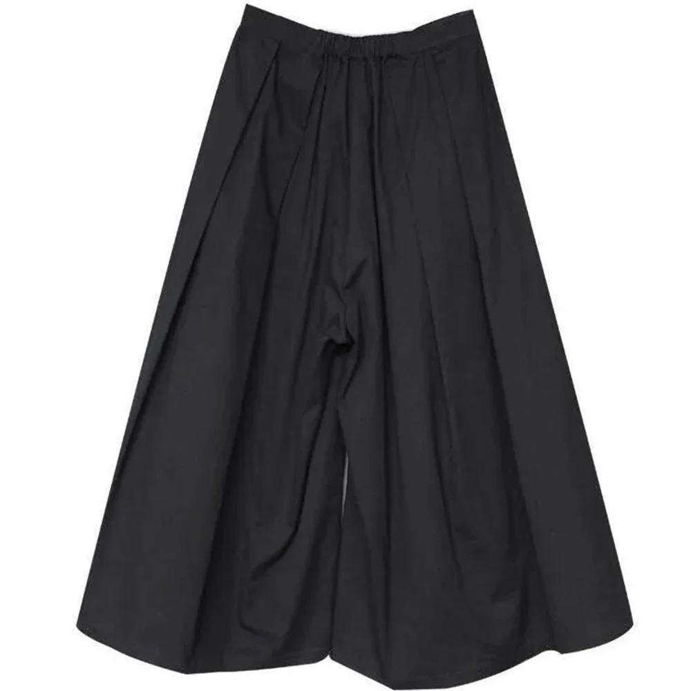 Pantalon Hakama ample à 7 points, Style gothique foncé, nouvelle tendance, jambes larges, sans genre