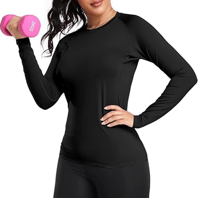 Chemise de Compression à imprimé graphique pour femmes, T-Shirts à séchage rapide, pour gymnastique,