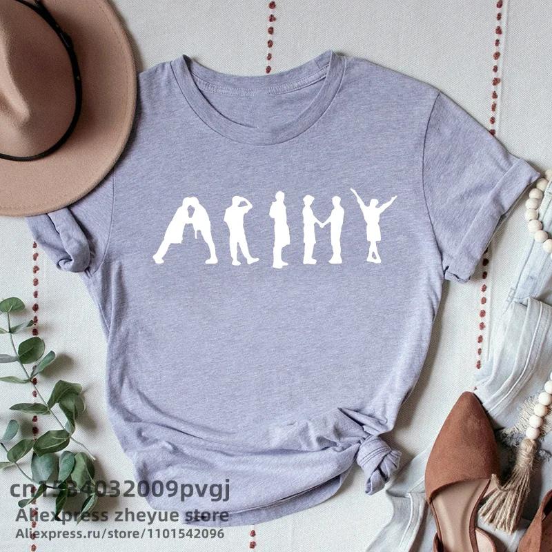 Fille groupe coréen haut T-Shirt femme vêtements T-Shirt Streetwear femmes mode T-Shirt vêtements es