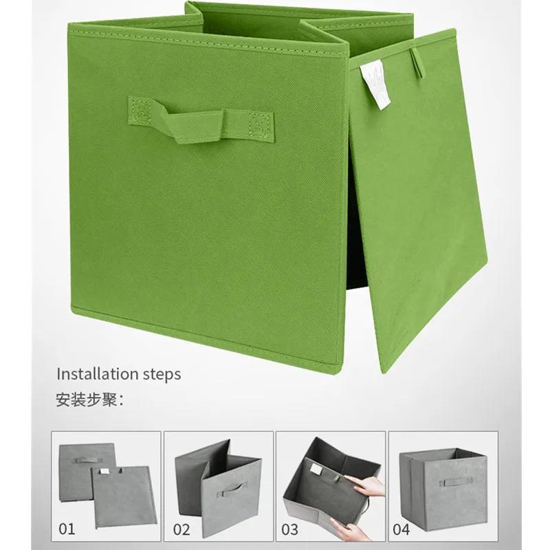 Organisateur de tiroir d'armoire de poubelle de rangement de tissu non tissé, boîte de rangement de 