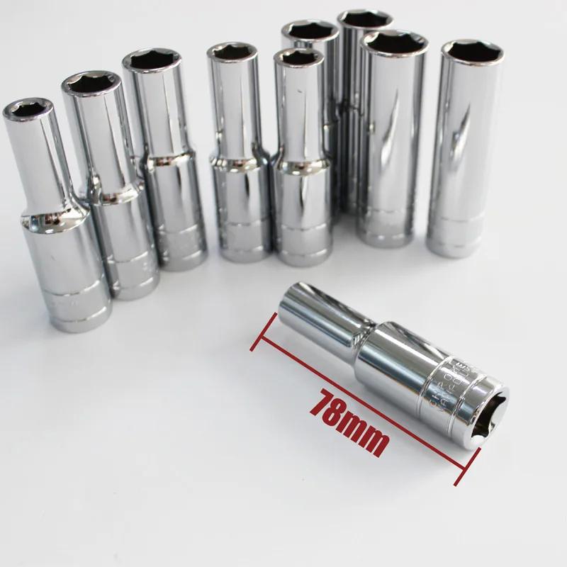 Extra profonde 78mm de Long 1/2 entraînement 6 points douille d'impact 8mm 9mm 10mm 11mm 12mm 13mm 1