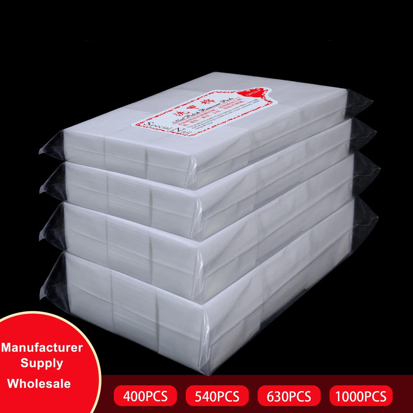 Lingettes à ongles non pelucheuses, lingettes à colle pour extensions de cils, tampons dissolvant de